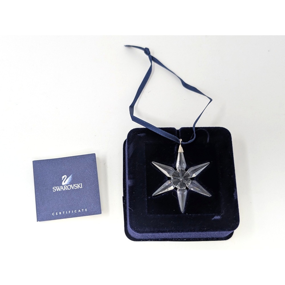 Vintage Swarovski Star Ornament 629306 Clear Crystal Style 1.5" Christmas Classy